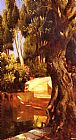 Famous Trees Paintings - The Staircase Under The Trees